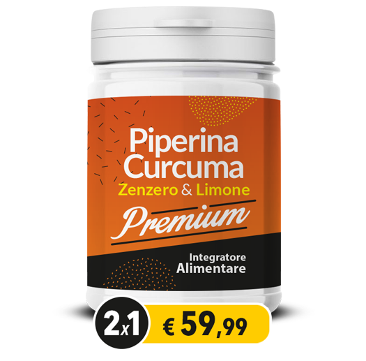 Piperina e Curcuma Zenzero e Limone Premium